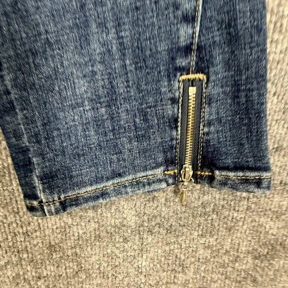NYDJ Jeans‎ Womens 4 Blue Marcel Straight Crop Medium Wash Lift Tuck Ankle Zip